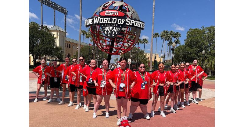 Rumworth & England Team at the World Pom Champtionships in Florida 2024.